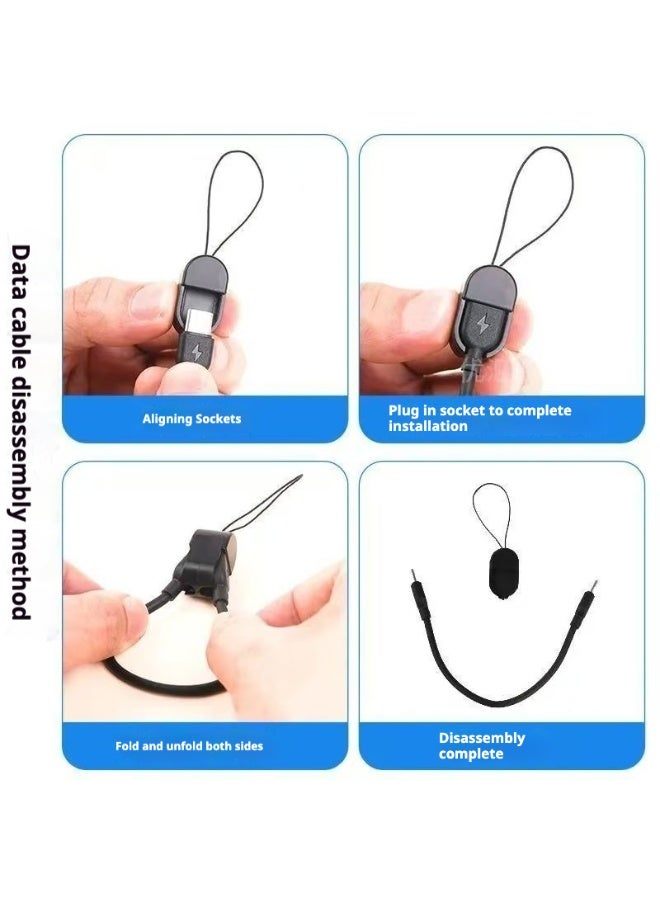 60W 16cm Portable Type-C Cable USB-C to USB-C 2.0 Charging Cable (C to C) Compatible with iPhone 16/15 Pro Max, iPad Pro/Air/mini 6, MacBook Pro/Air, Galaxy S24/S23 Ultra/Z Fold, Xiaomi, Honor, OPPO, OnePlus, and other devices. - Image 5